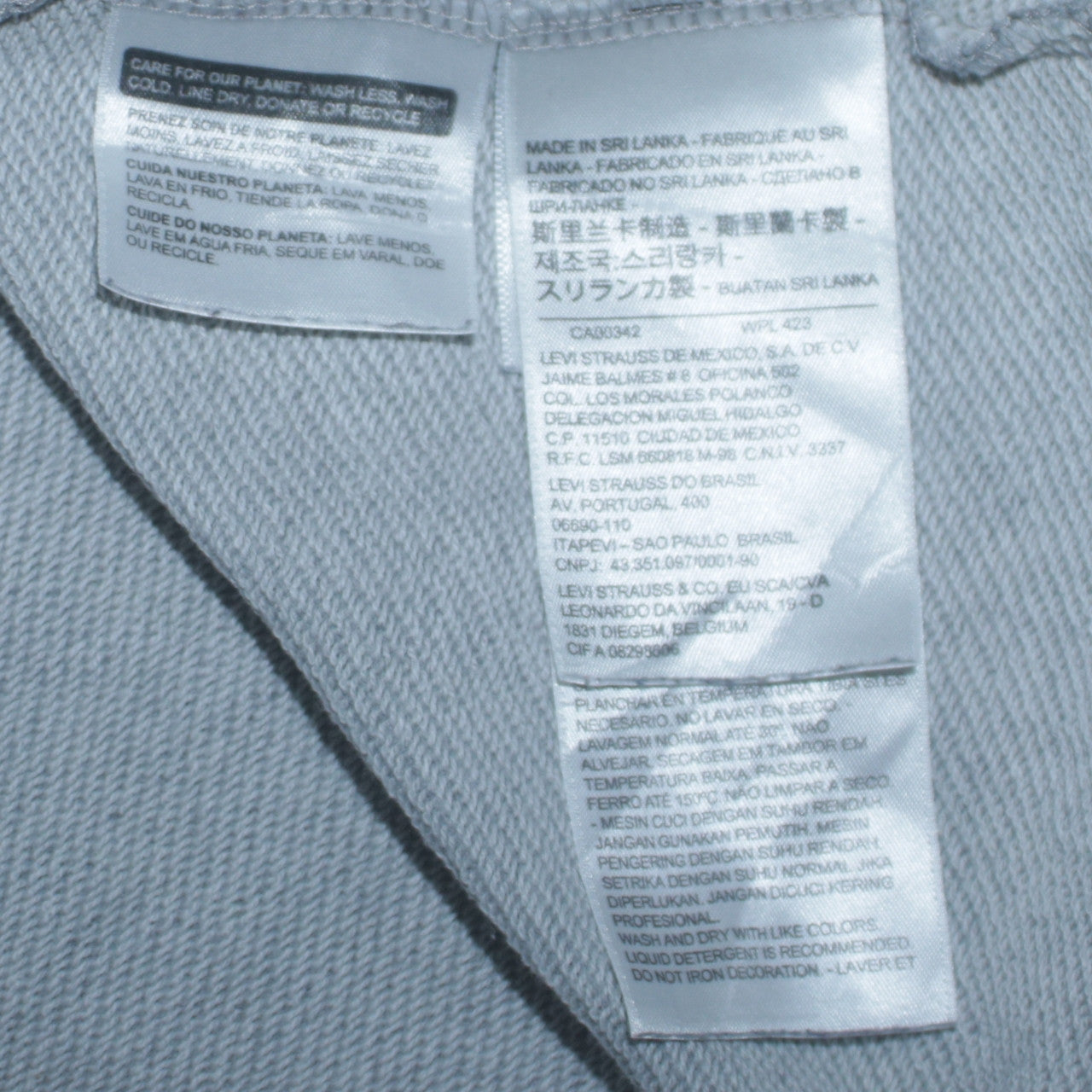 Levi's Men's Grey Pullover Hoodie S Logo Graphic Sweatshirt