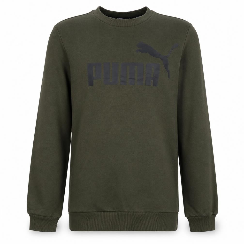 Puma Boys Green Crew Neck Pullover Sweatshirt 13-14 Years Logo Print