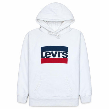 Levi's Men's White Logo Pullover Hoodie Size L