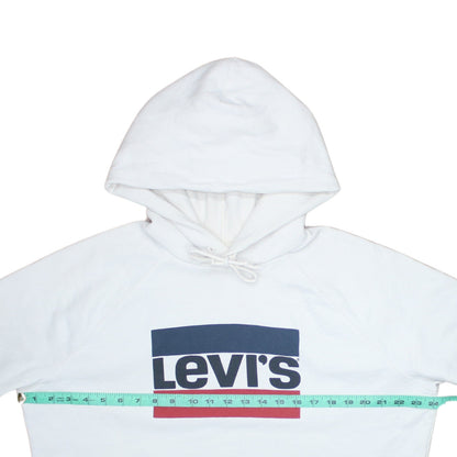 Levi's Men's White Logo Pullover Hoodie Size L