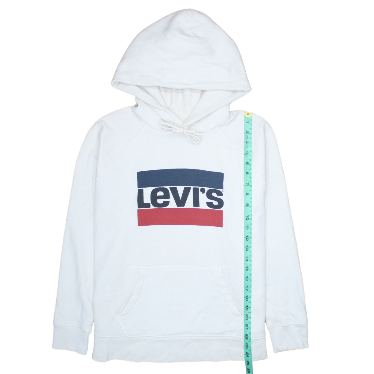 Levi's Men's White Logo Pullover Hoodie Size L