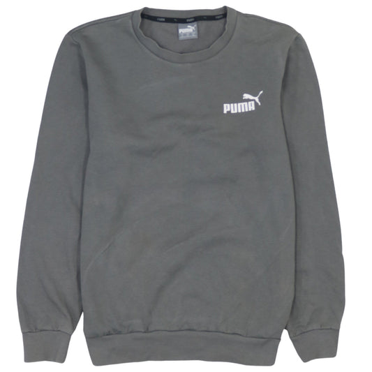 Puma Men's Grey XS Pullover Sweatshirt Crew Neck Logo Sportswear