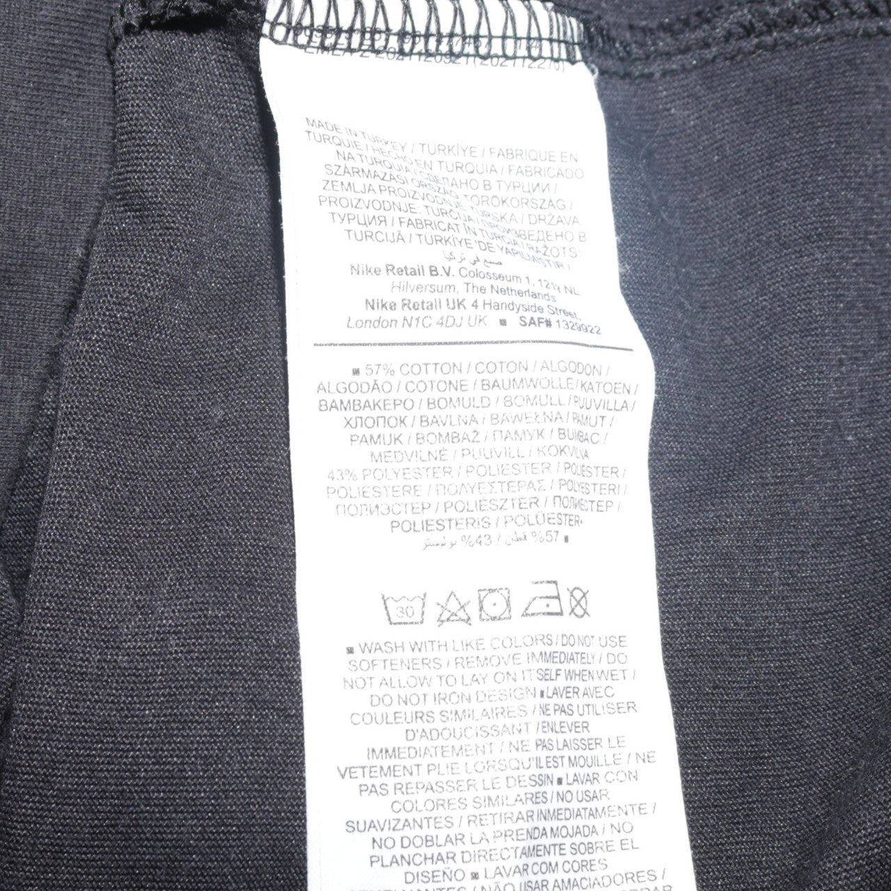 Nike Men's Black Dri-FIT Crew Neck Short Sleeve T-Shirt XL