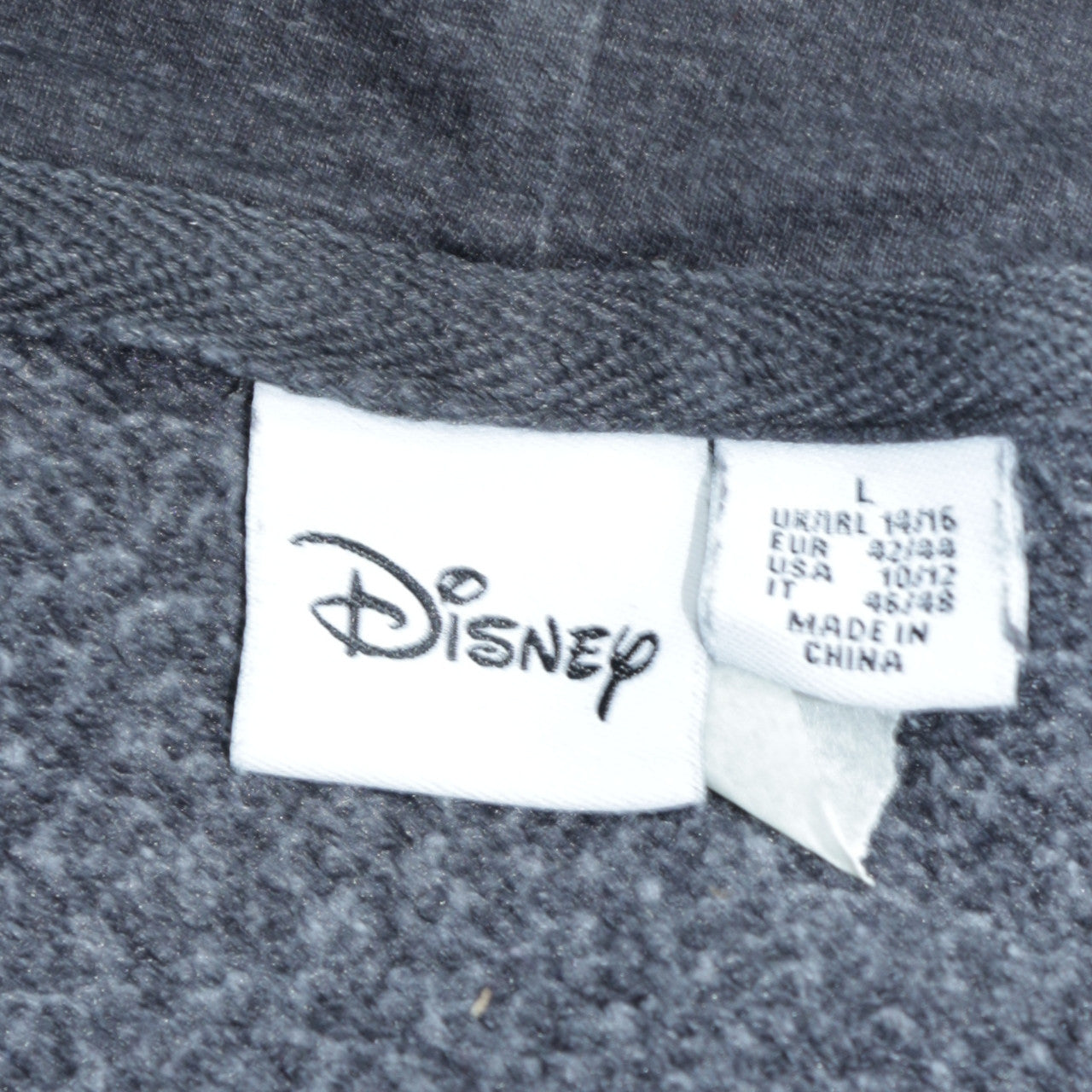 Disney Primark Womens Charcoal Hoodie Size L Graphic Minnie Print