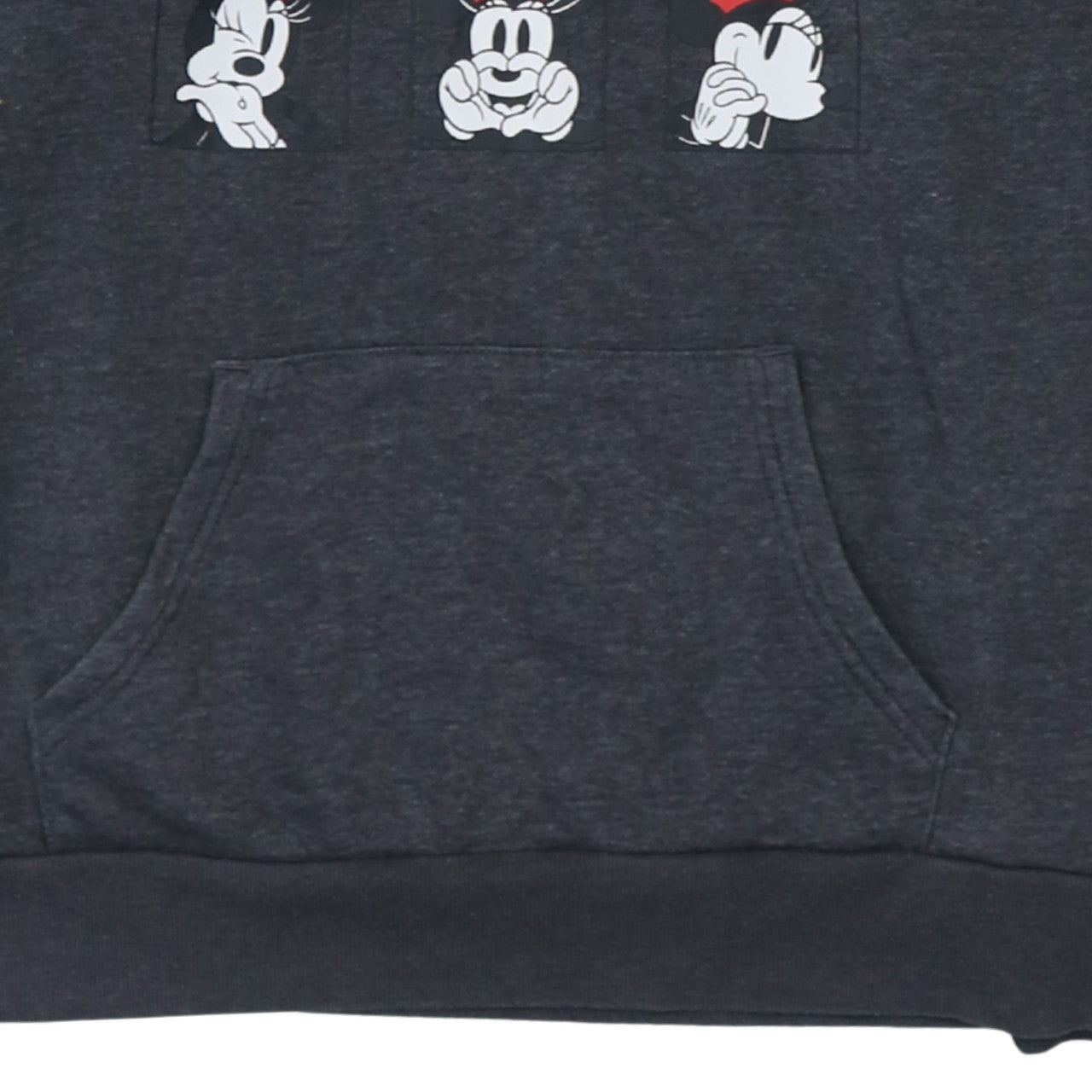 Disney Primark Womens Charcoal Hoodie Size L Graphic Minnie Print
