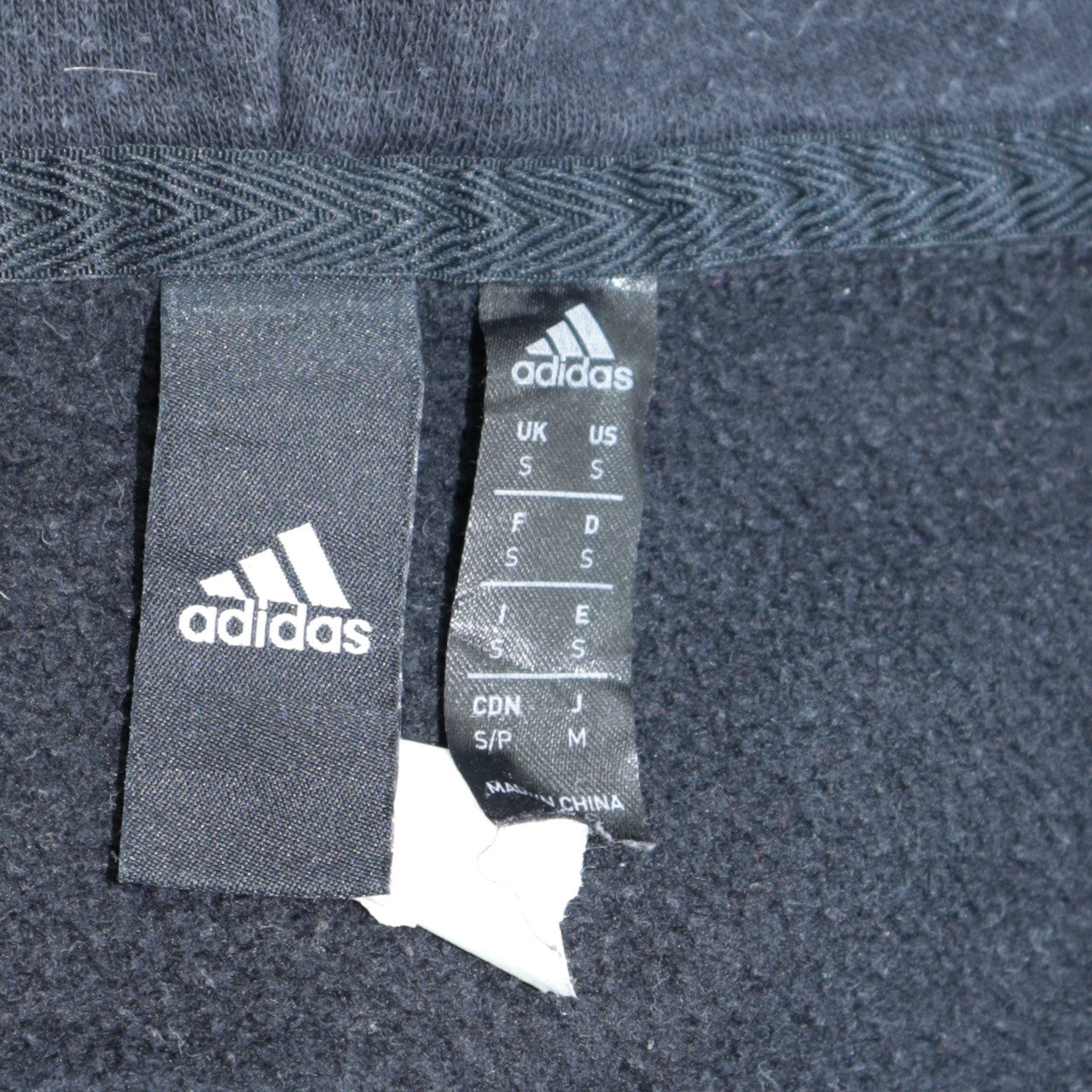 Adidas Men's Black Full Zip Hoodie Small Logo Sportswear