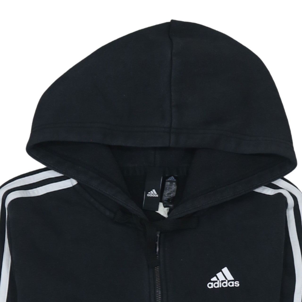 Adidas Men's Black Full Zip Hoodie Small Logo Sportswear