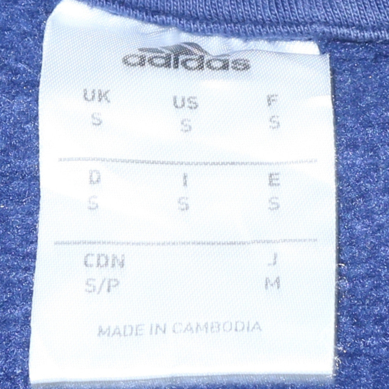 Adidas Men's Blue Pullover Sweatshirt Small Embroidered Sports Crest