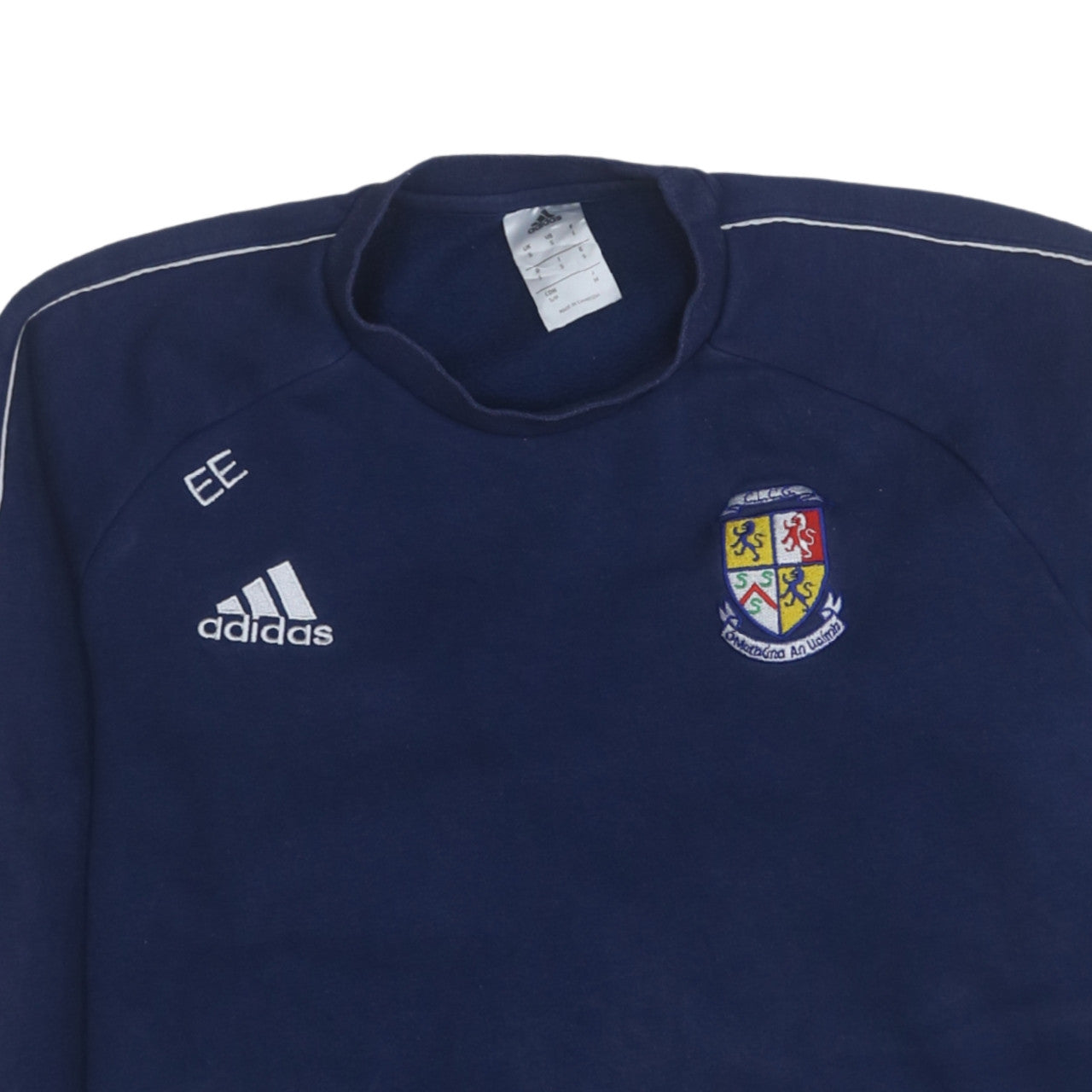 Adidas Men's Blue Pullover Sweatshirt Small Embroidered Sports Crest