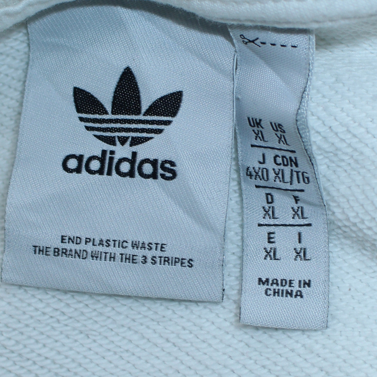 Adidas Men's White XL Originals Club Embroidered Pullover Sweatshirt
