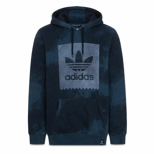 Adidas Men's Blue Pullover Hoodie Medium Graphic Print Fleece