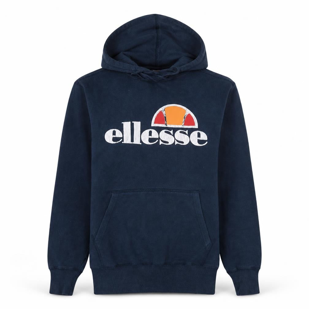 Ellesse Mens Blue Pullover Hoodie S Regular Fit Graphic Logo
