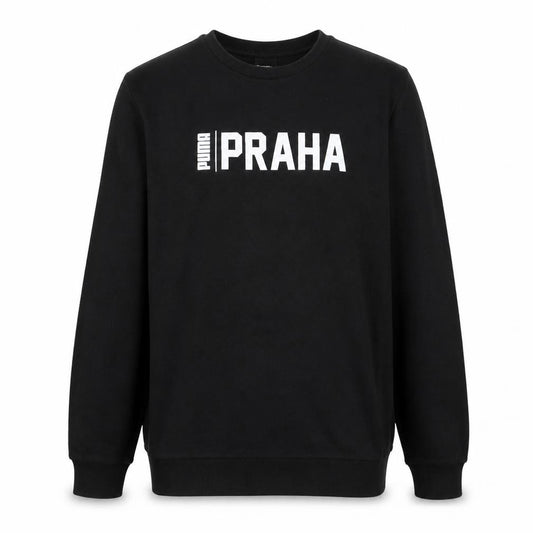 Puma Men's Black Praha Logo Pullover Sweatshirt L