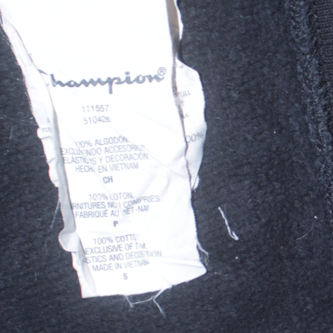 Champion Men's Black Small Reverse Weave Pullover Sweatshirt