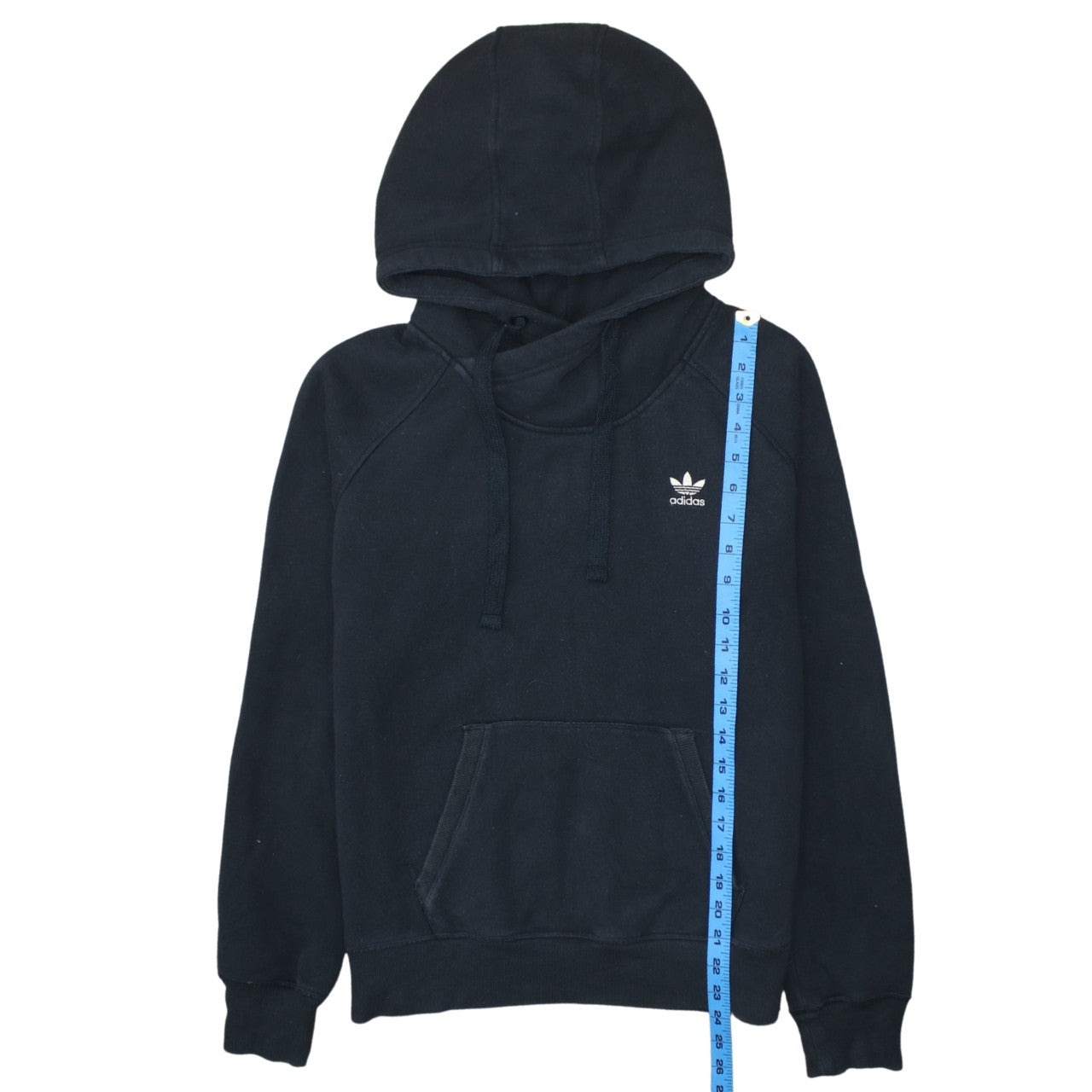 Adidas Womens Black Pullover Hoodie Size 12 Logo Graphic