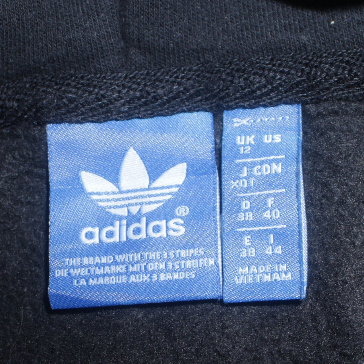 Adidas Womens Black Pullover Hoodie Size 12 Logo Graphic
