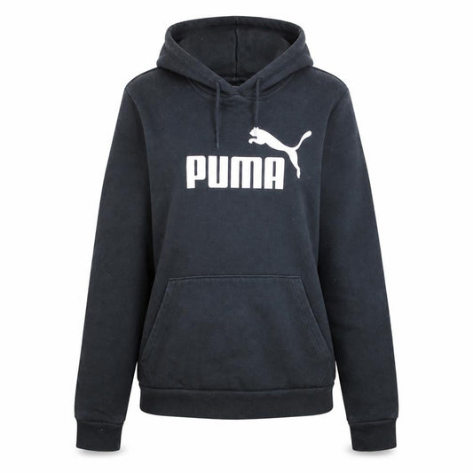 Puma Womens Black Logo Pullover Hoodie Size 12