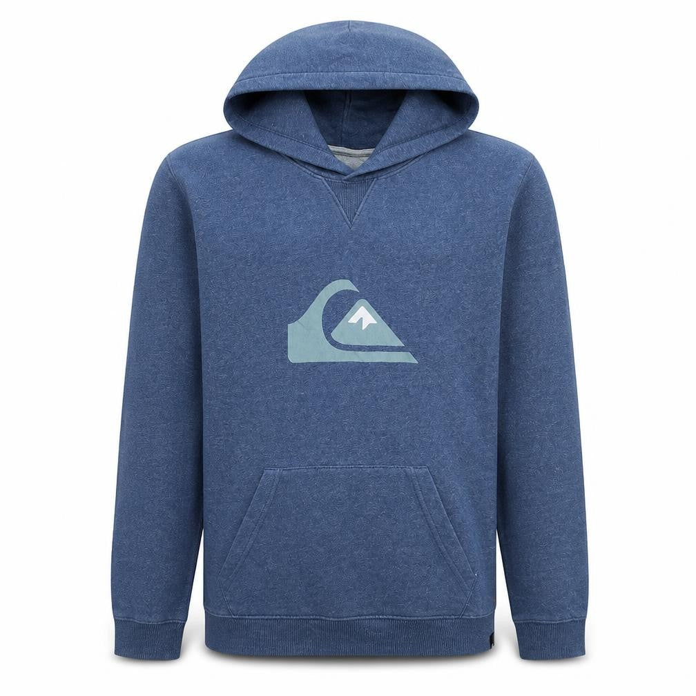 Quiksilver Boys Blue Pullover Hoodie Size 16 Graphic Print Cotton Blend