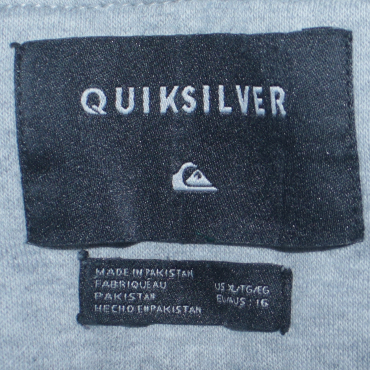 Quiksilver Boys Blue Pullover Hoodie Size 16 Graphic Print Cotton Blend