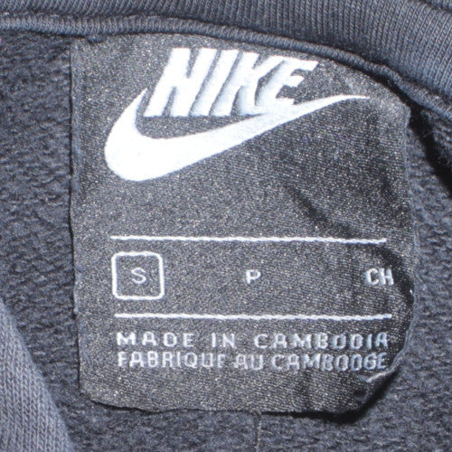 Nike Men's Black Pullover Hoodie Small Fleece Logo Sweatshirt
