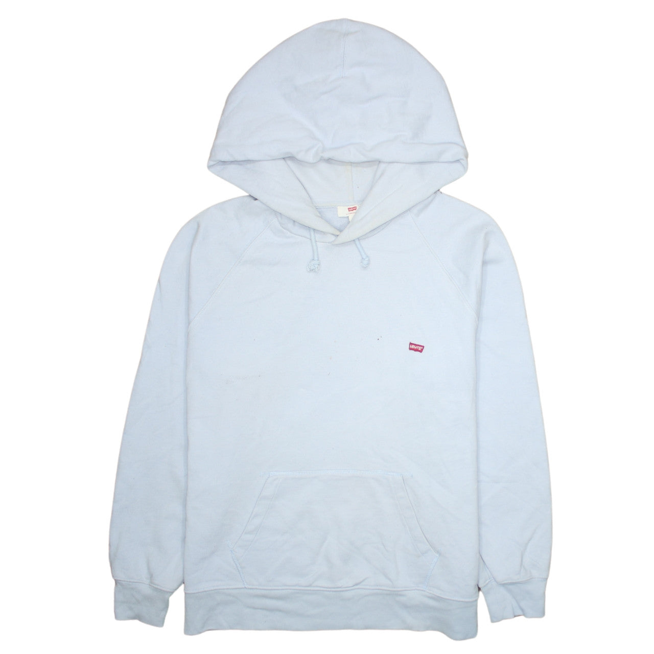 Levi's Mens Light Blue Pullover Hoodie Size L Cotton Casual Sweatshirt
