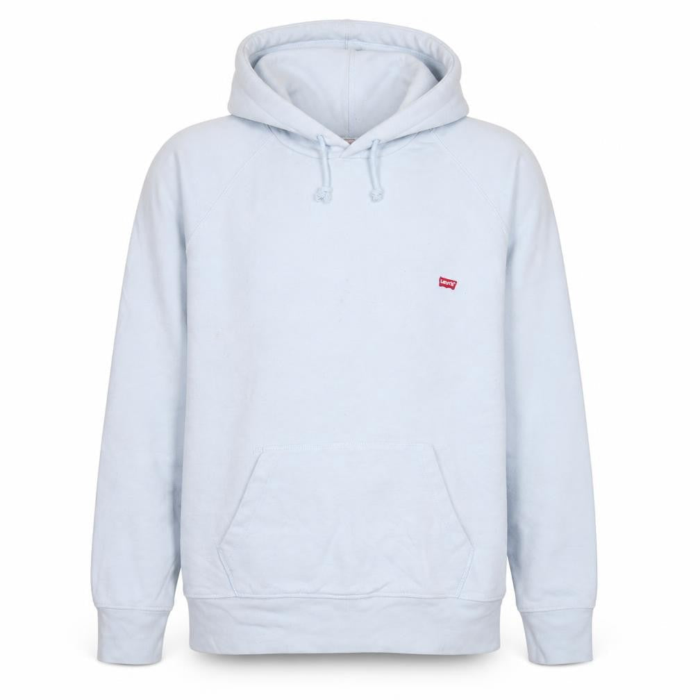 Levi's Mens Light Blue Pullover Hoodie Size L Cotton Casual Sweatshirt