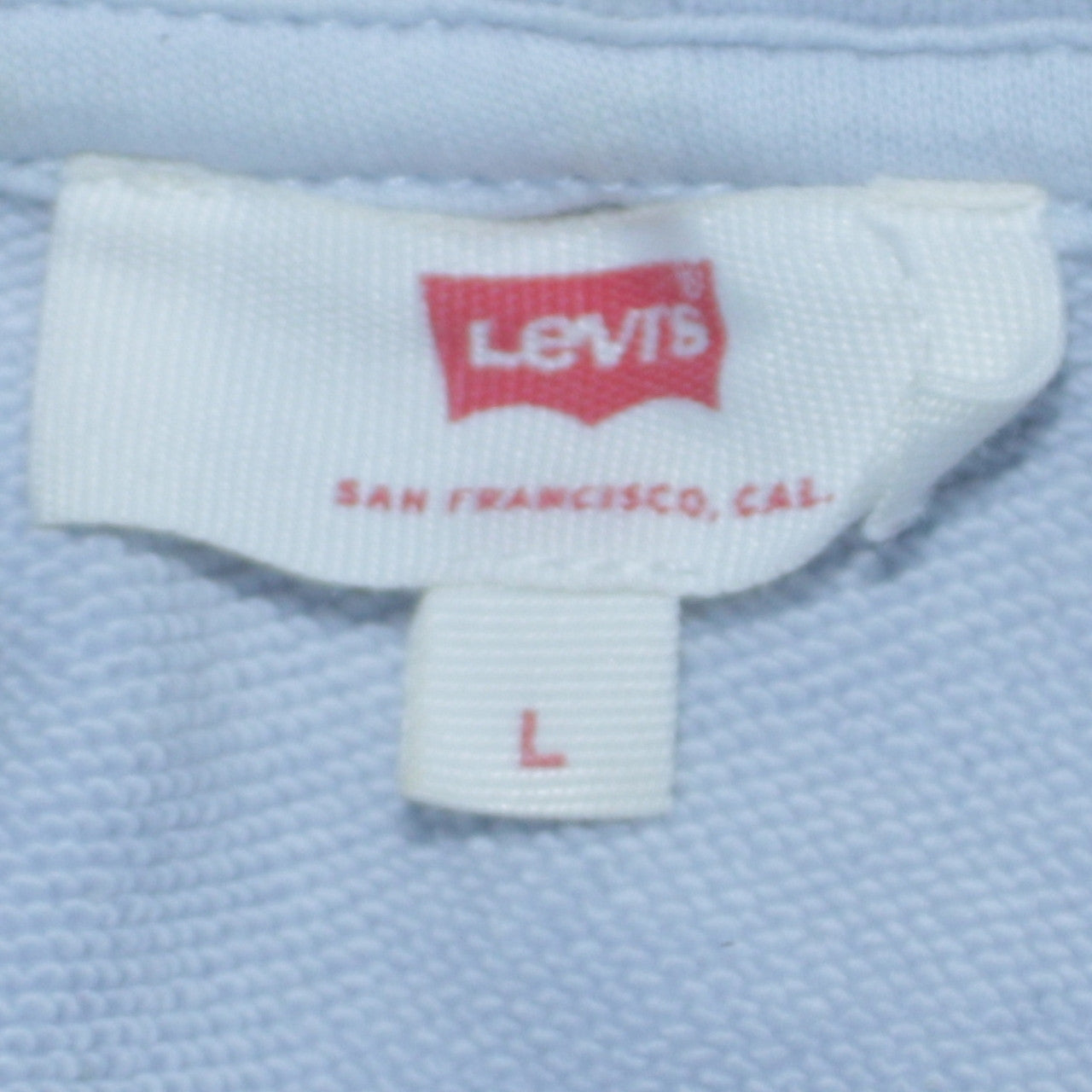 Levi's Mens Light Blue Pullover Hoodie Size L Cotton Casual Sweatshirt