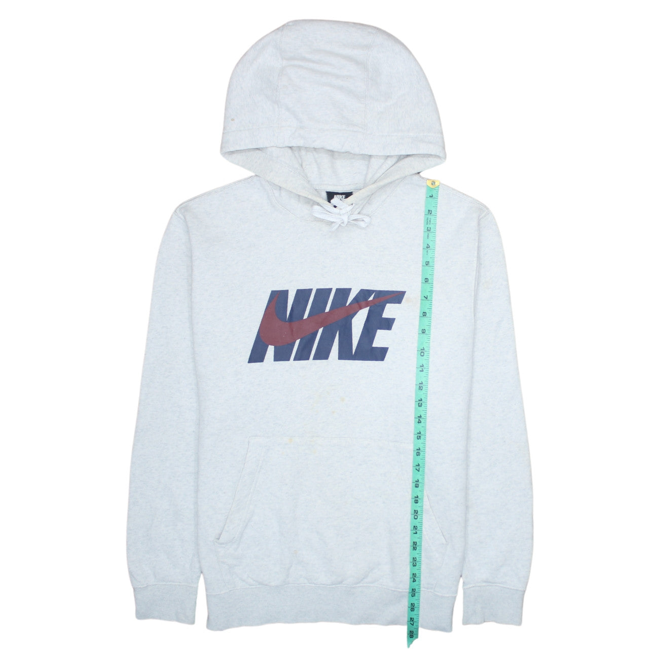 Nike Men's Grey Pullover Hoodie M Logo Sports Sweatshirt