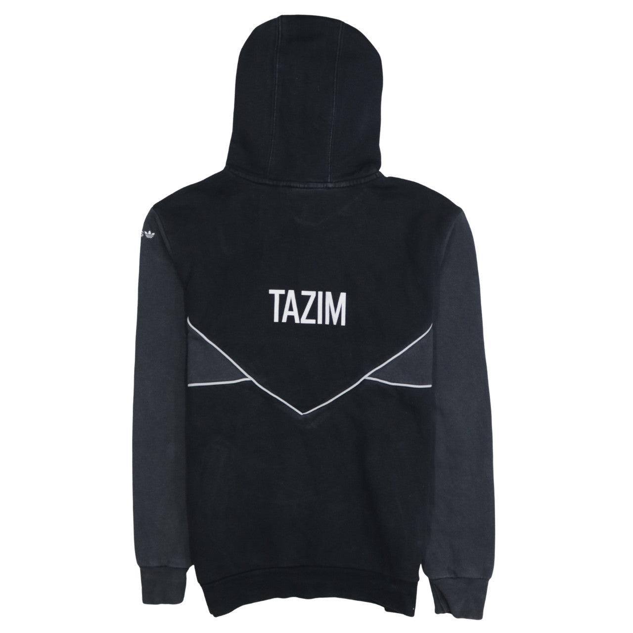 Adidas Boys Black Pullover Hoodie 13-14 Years Graphic Print Cotton Blend