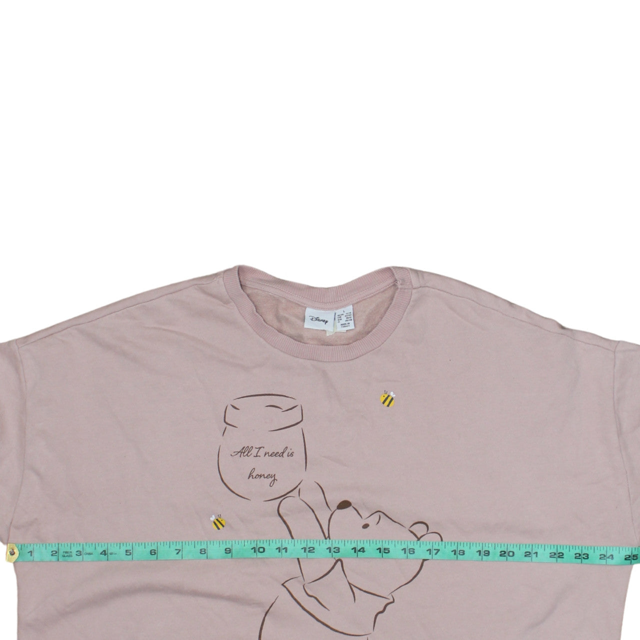 Disney Women Pink Winnie the Pooh Pullover Sweatshirt L 14/16