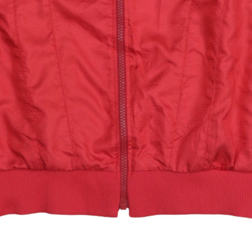 ASICS Women Red Track Jacket Size 10 Lightweight Zip Sports Top