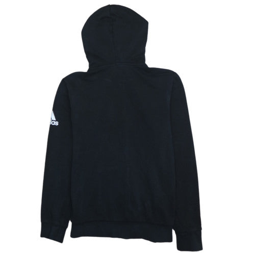 Adidas Womens Black L Full Zip Hoodie Sweatshirt with Hood