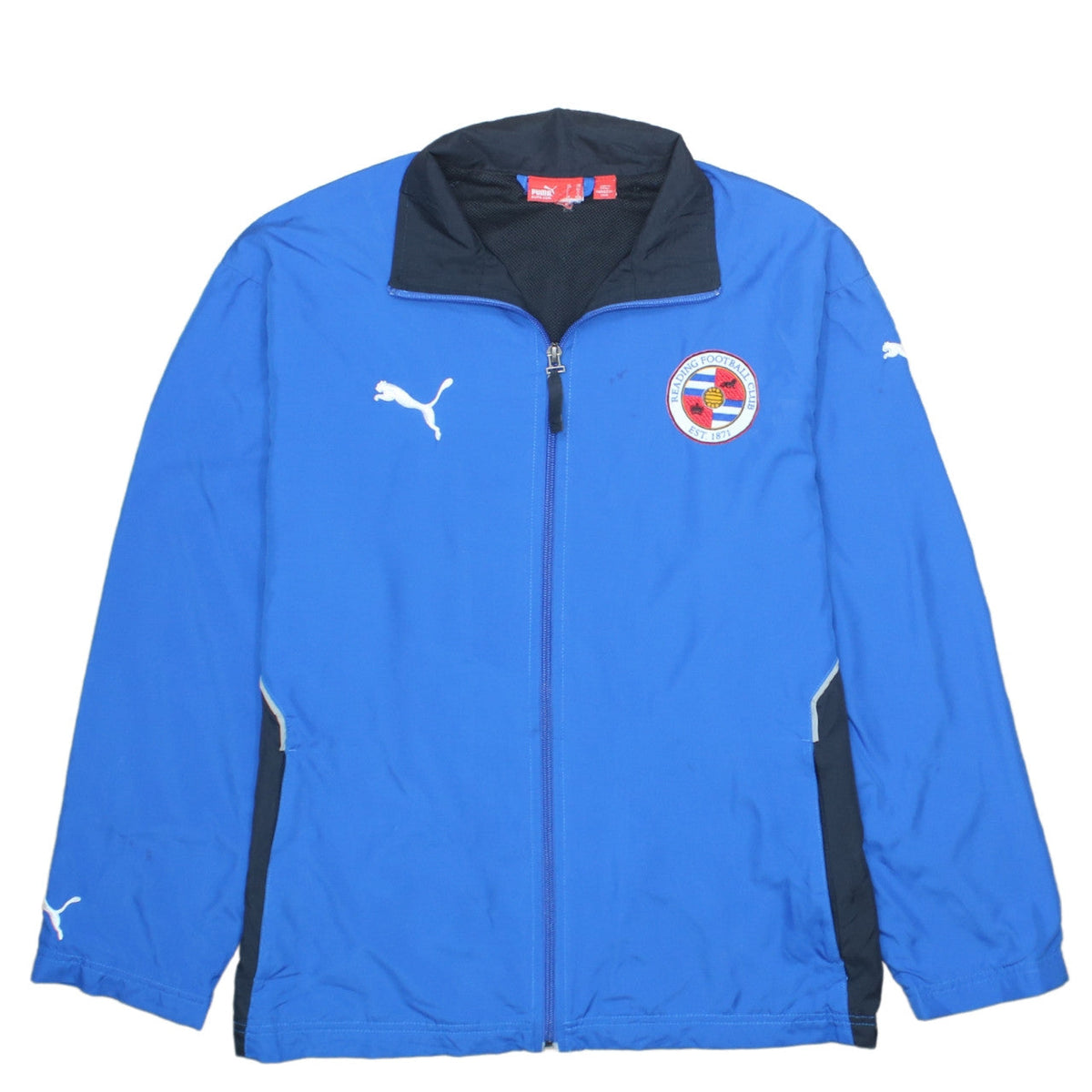 Puma Boys Blue Reading FC Full Zip Windbreaker Jacket Size 14 YRS