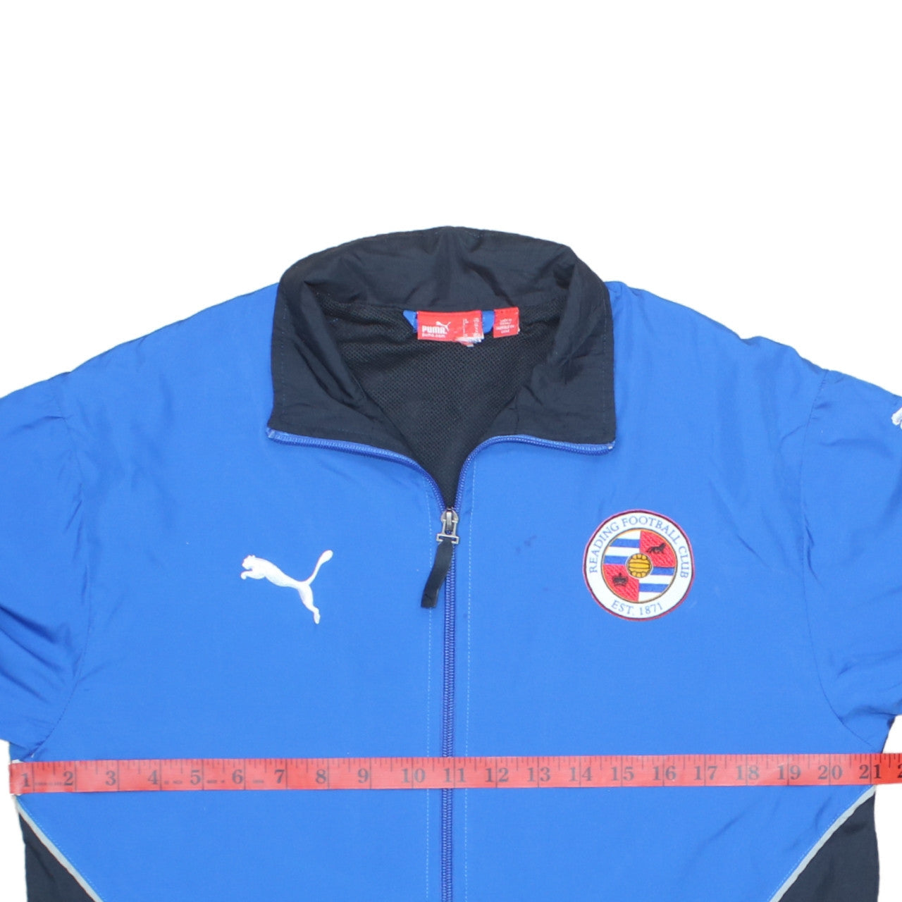 Puma Boys Blue Reading FC Full Zip Windbreaker Jacket Size 14 YRS