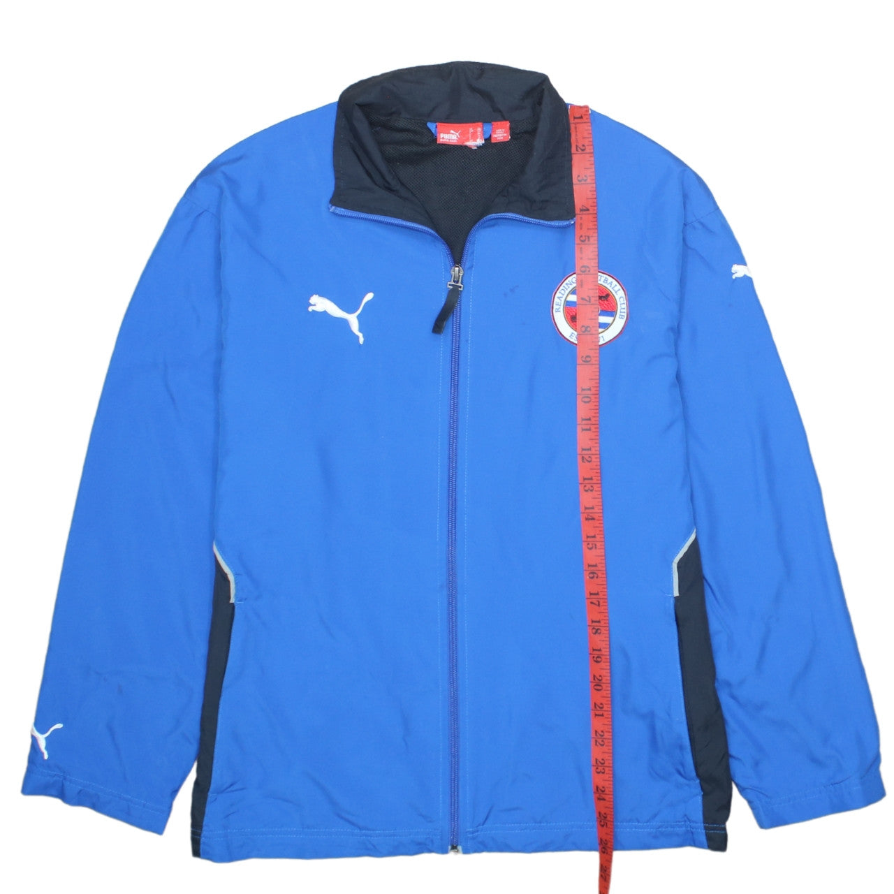 Puma Boys Blue Reading FC Full Zip Windbreaker Jacket Size 14 YRS