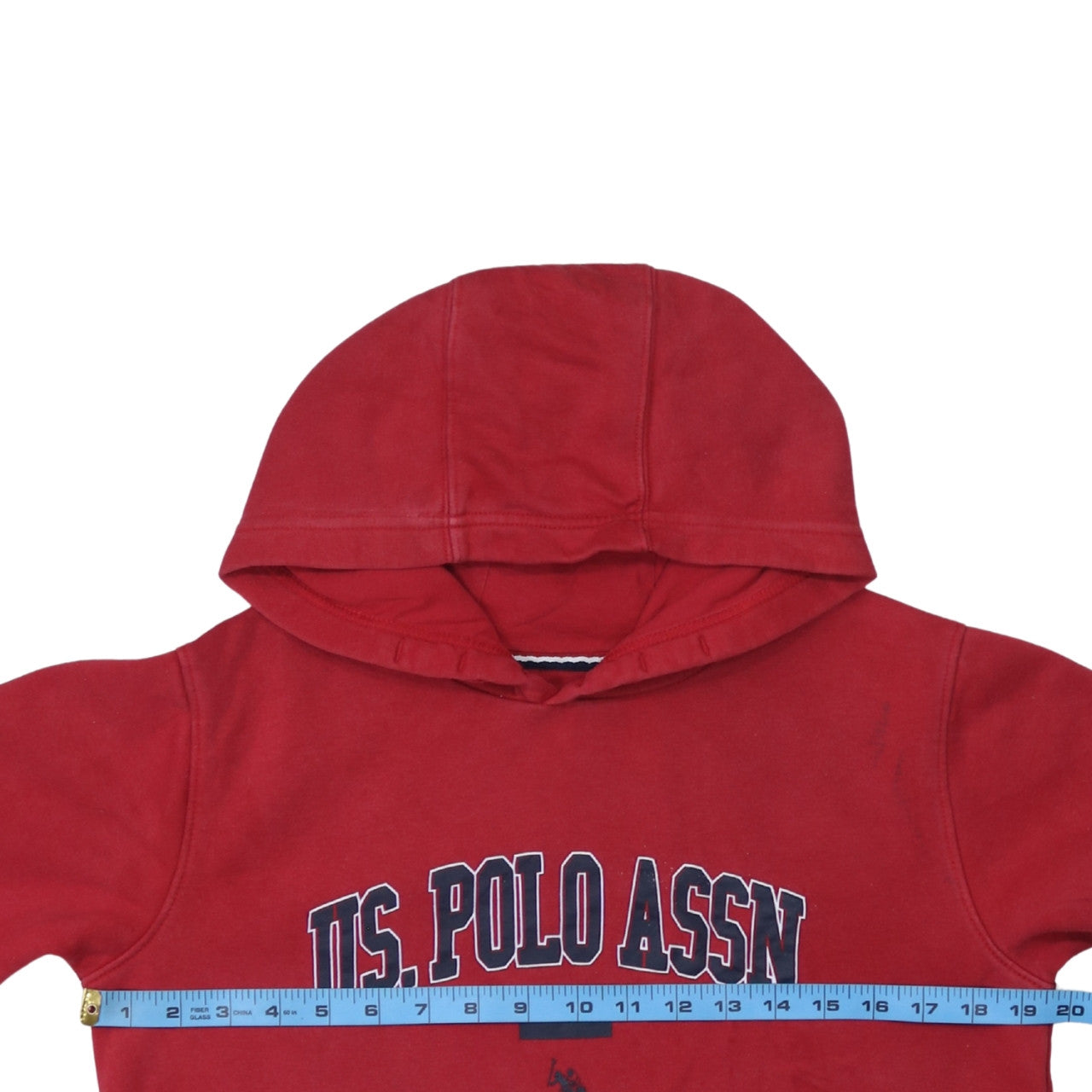 U.S. Polo Assn. Boys Red Pullover Hoodie 14-15 Years Cotton Blend Casual
