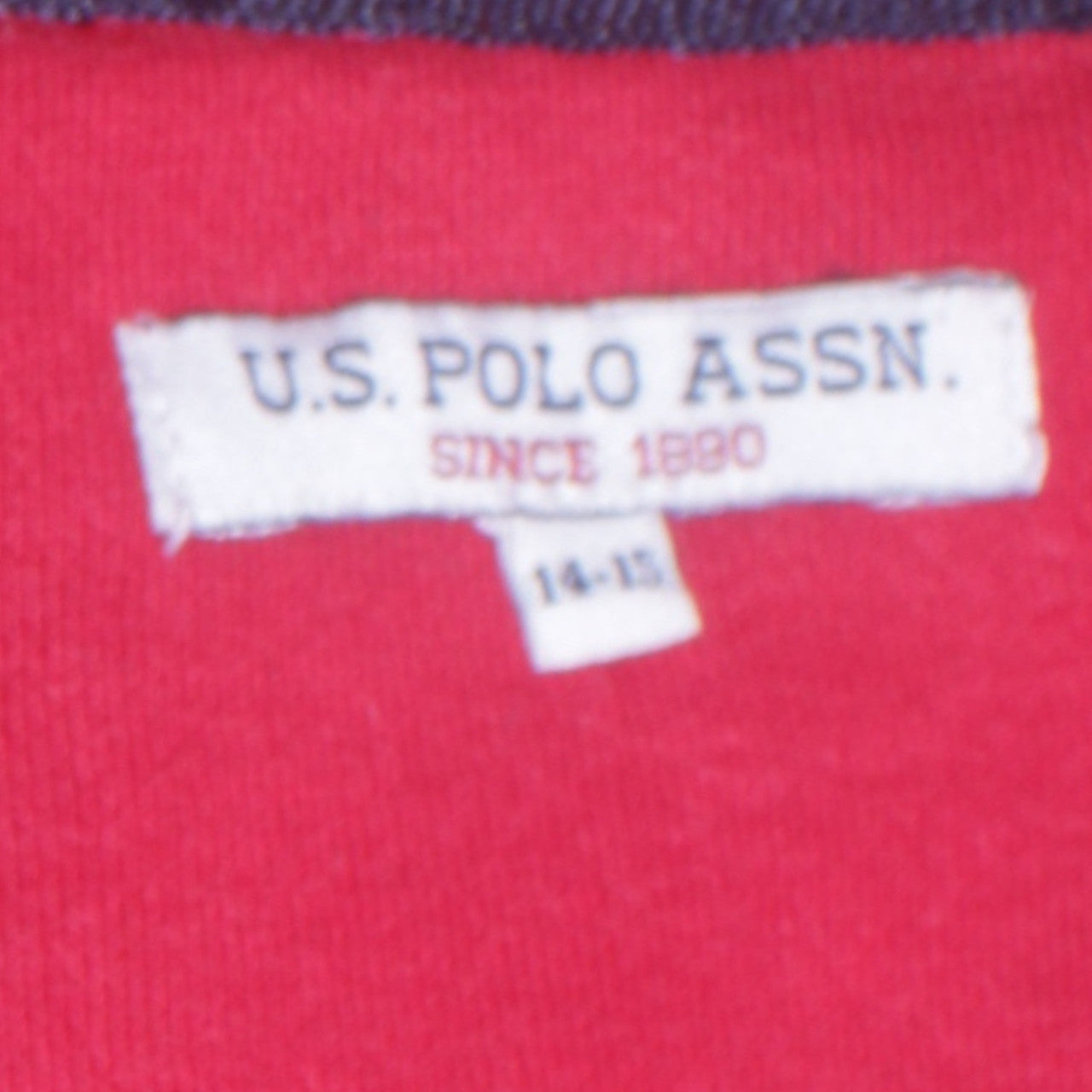 U.S. Polo Assn. Boys Red Pullover Hoodie 14-15 Years Cotton Blend Casual