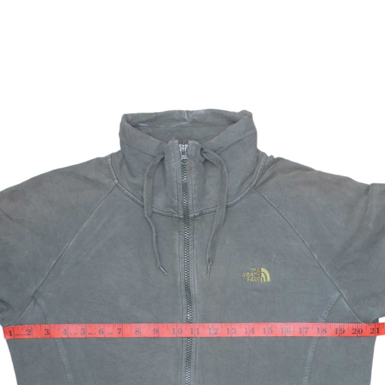 The North Face Women Grey Full Zip Hoodie Size M Cotton Blend