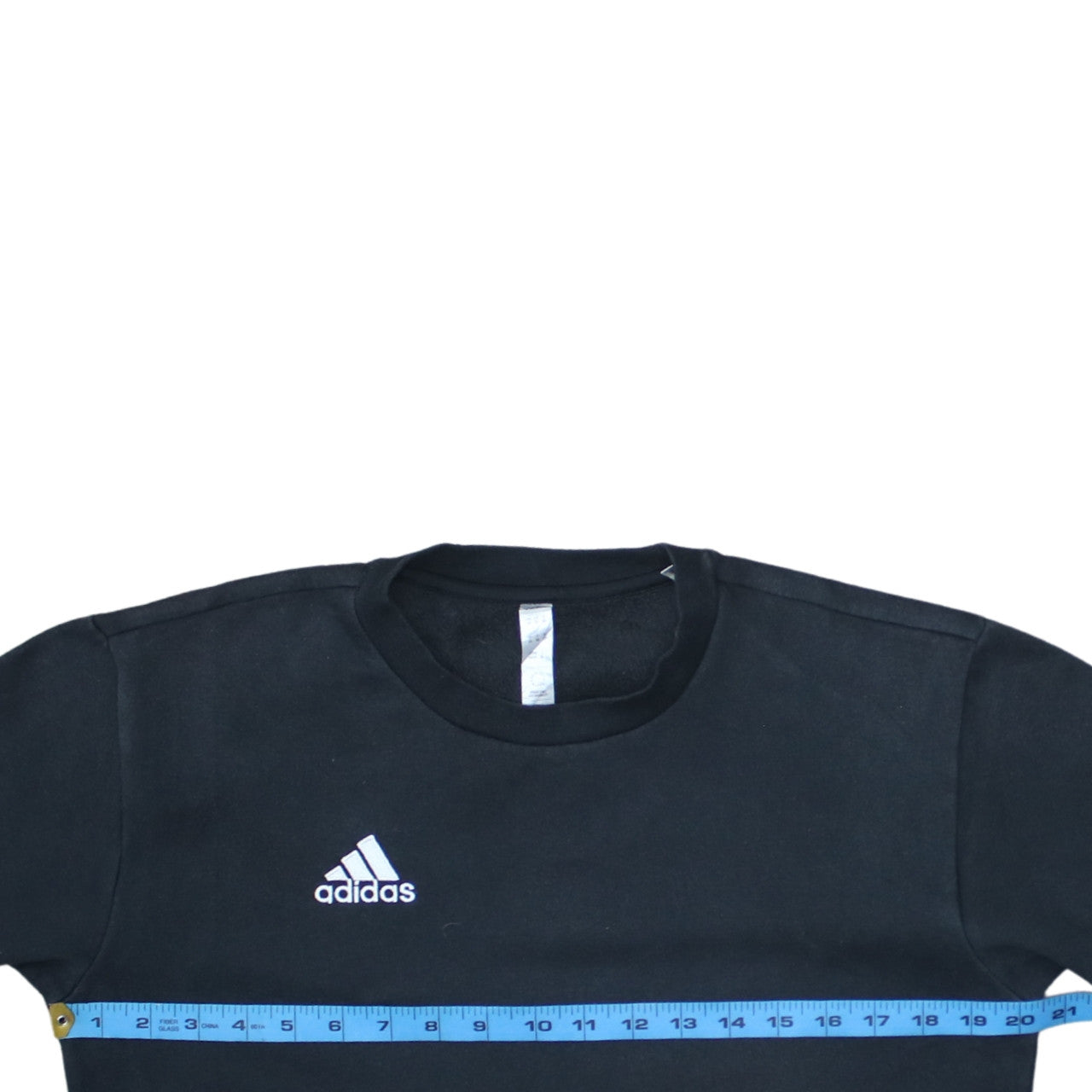Adidas Men's Black XS Crew Neck Pullover Logo Sweatshirt