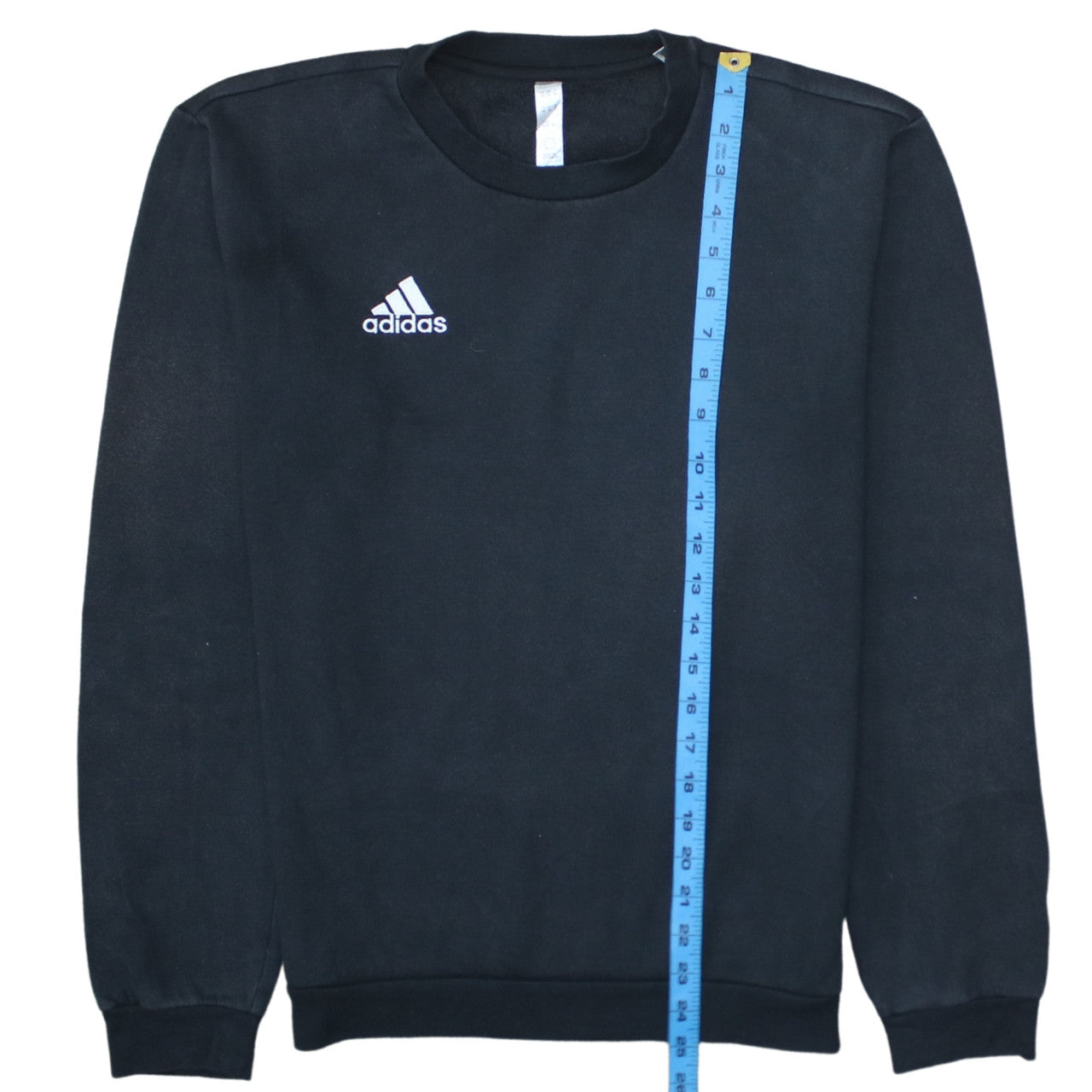 Adidas Men's Black XS Crew Neck Pullover Logo Sweatshirt