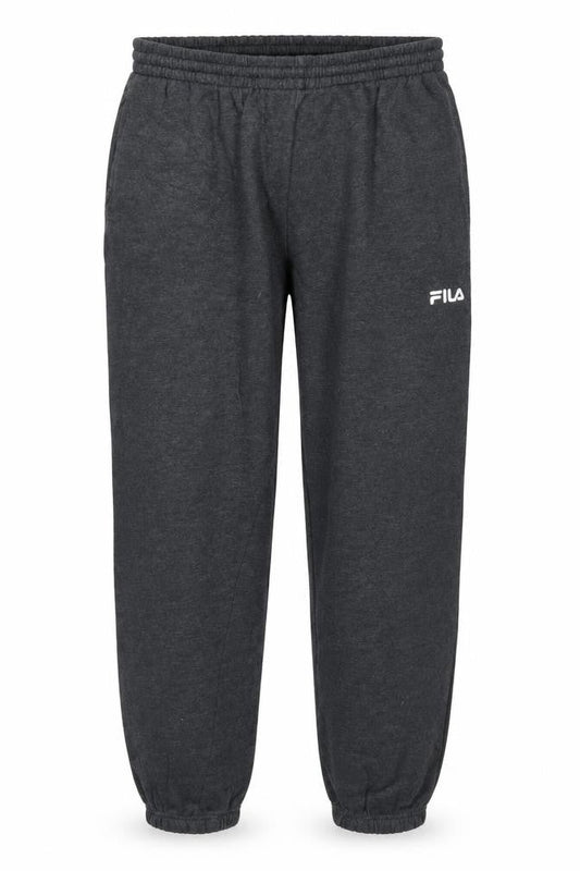 Front view of Fila men’s grey l sweatpants regular fit logo joggers