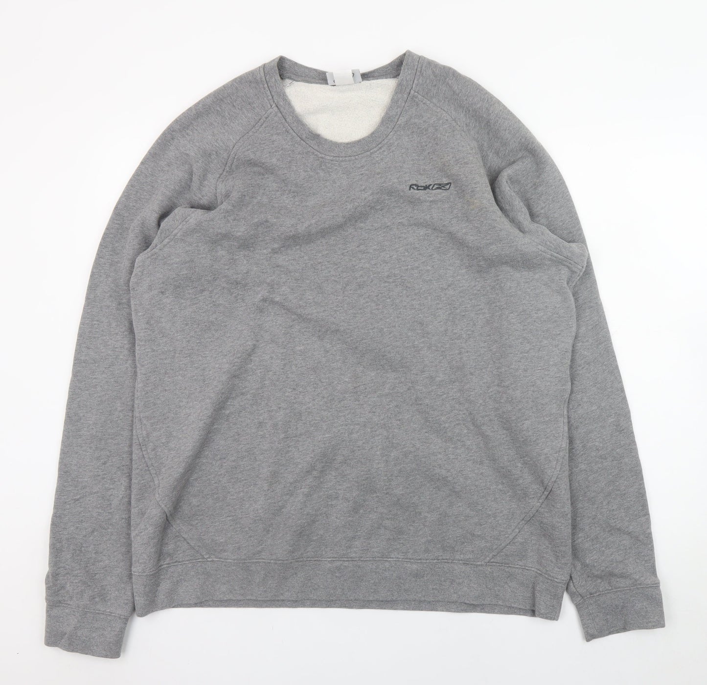 Reebok Men’s Grey 3XL Crew Neck Pullover Sweatshirt