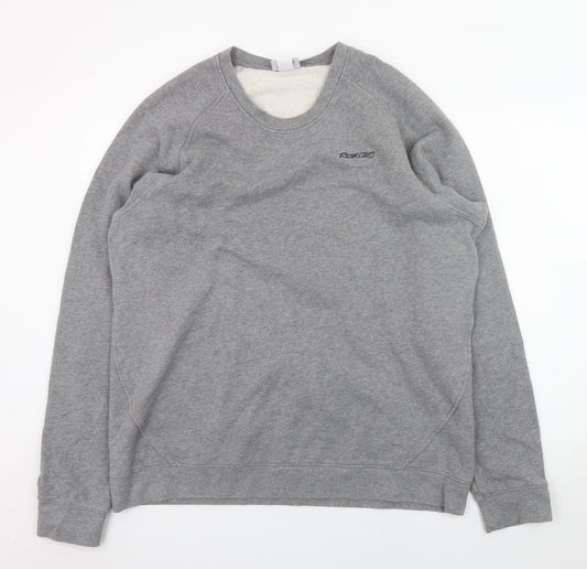 Reebok Men’s Grey 3XL Crew Neck Pullover Sweatshirt