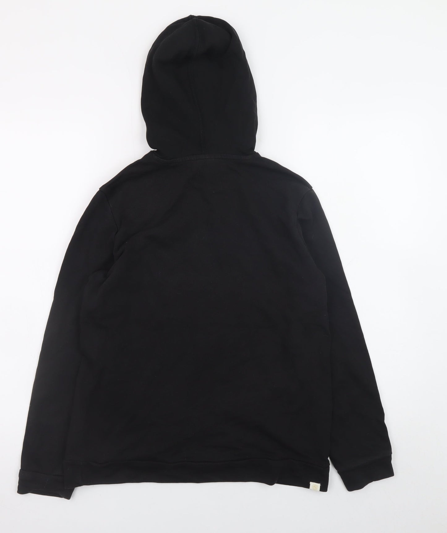 Puma Boys Black Pullover Hoodie 13-14 Years Cotton Viscose Logo Sweatshirt