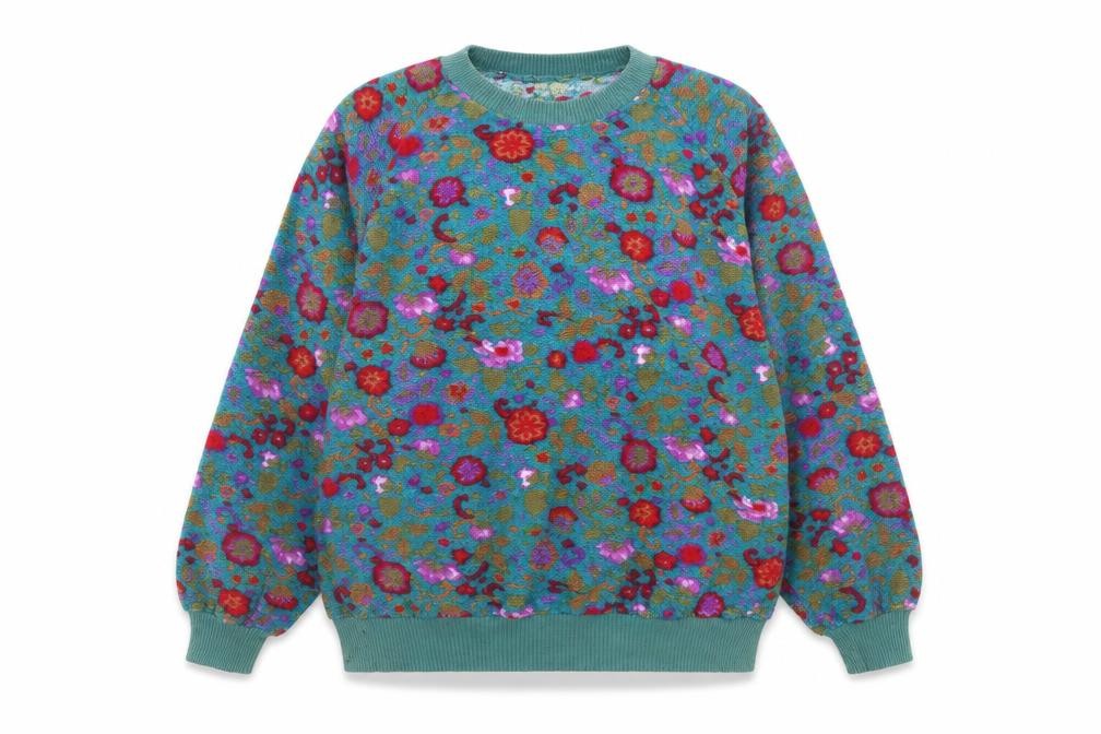 Forenza Women's Multicoloured Floral Wool Blend Pullover Jumper M
