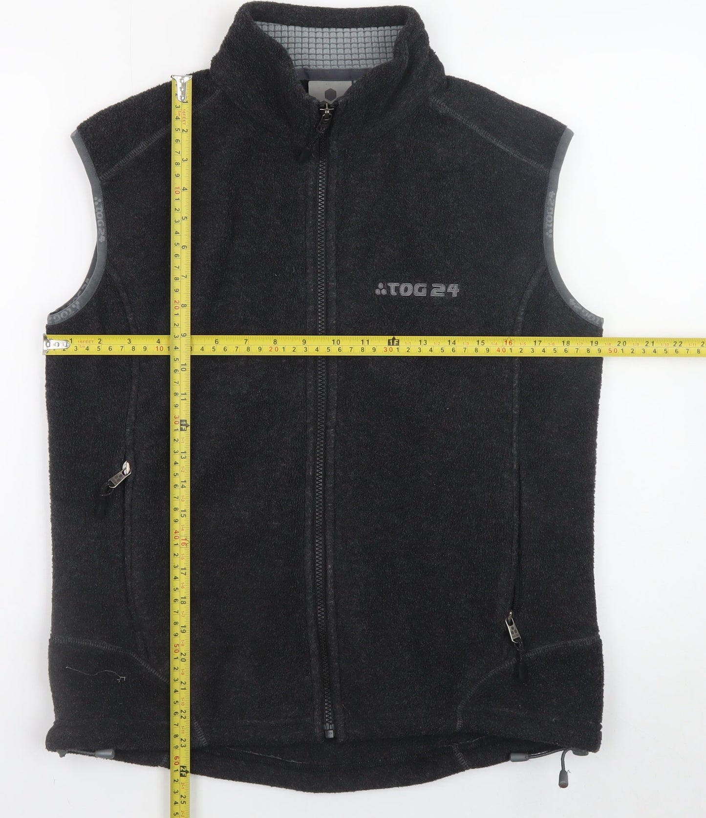 TOG24 Womens Black Fleece Waistcoat Bodywarmer Size 10