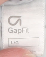 GapFit Womens Grey Hooded Puffer Jacket Size L Lightweight