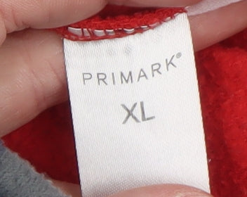 Primark Men's Red Coca-Cola Pullover Hoodie XL Graphic Logo