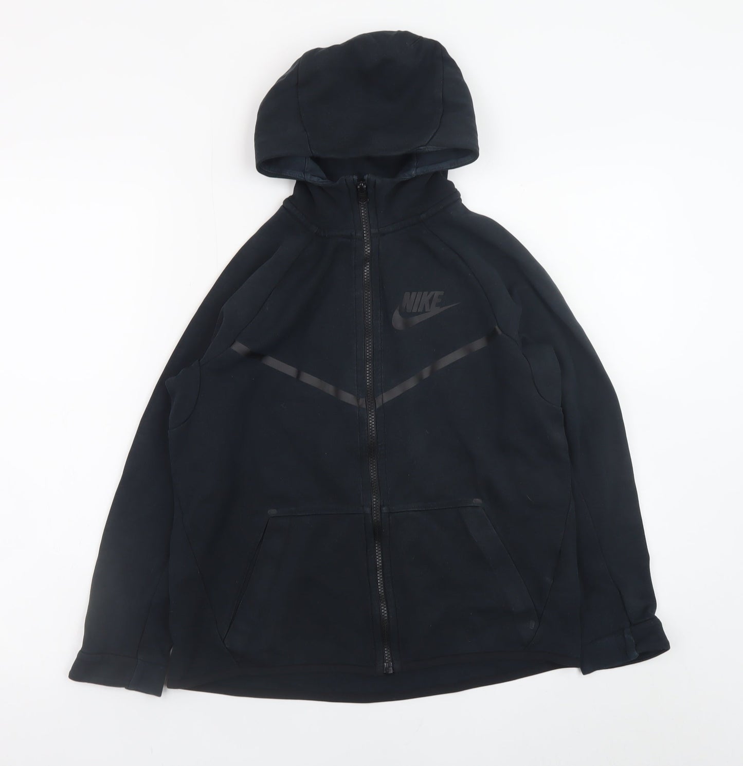 Nike Teens Black Full Zip Hoodie L Fleece Sportswear