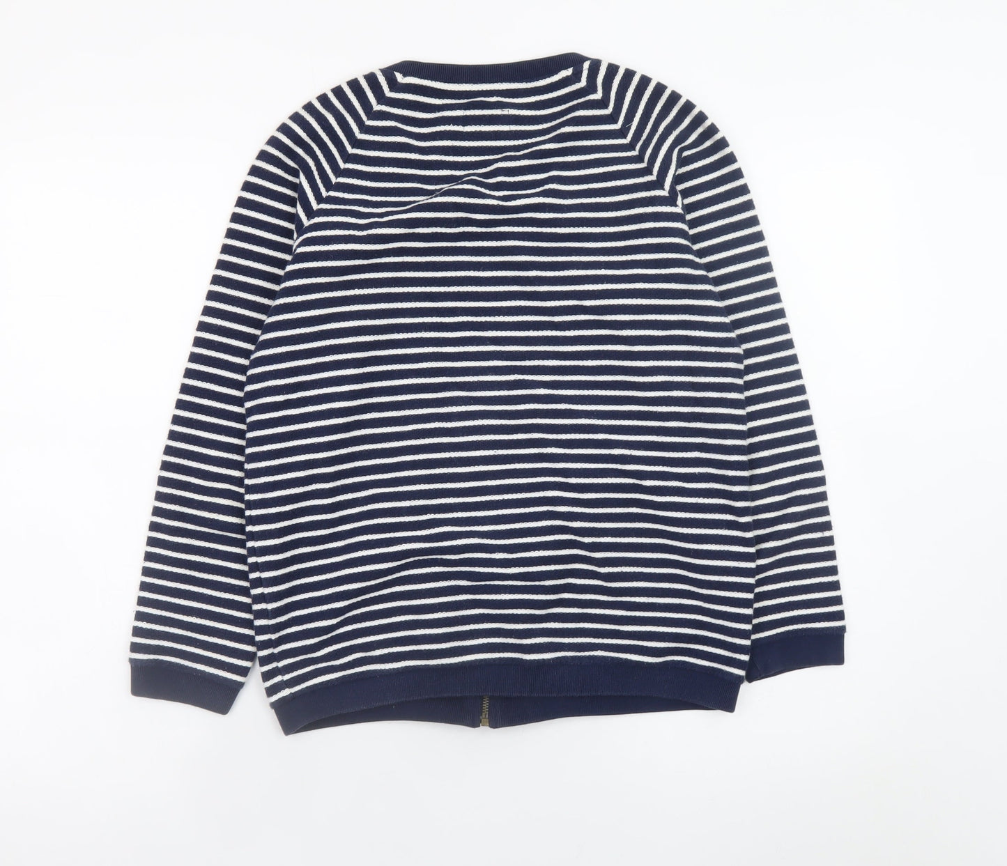 Jack Wills Womens Blue Striped Cotton Bomber Jacket UK 8